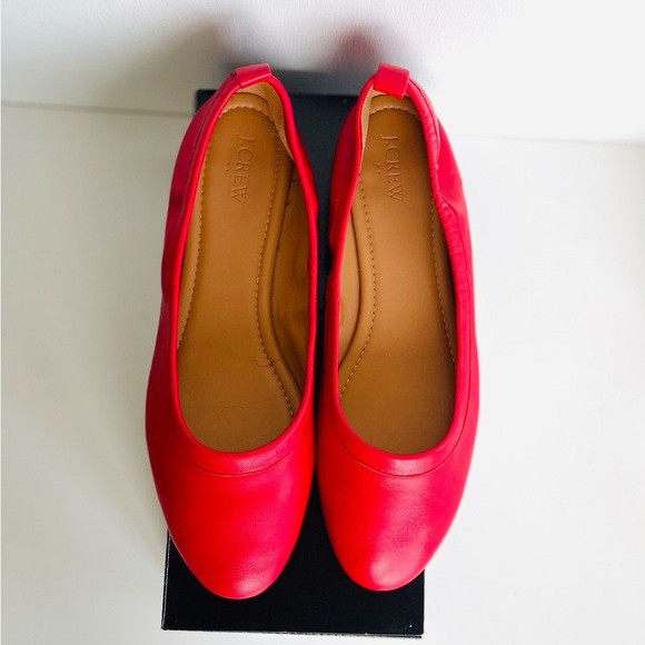 J. Crew Shoes - J. Crew red flats, new 8,5 size.